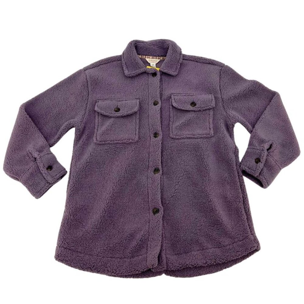 Weatherproof Women's Purple Sherpa Shirt Jacket | Size Small *NEW
